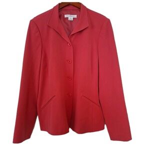 New Rafael Women's Red Button Front Blazer‎ Size 16 NWT